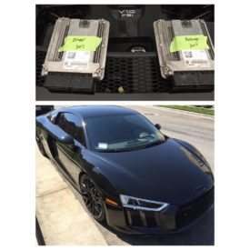 2017 Audi R8 Base model 540hp taken to 650hp with just a ECU flash. The 540hp stock file is more of a fuel economy file than a performance file. We code these cars up to the Lamborghini Huracan (even the R8 Plus stock file is weak compared to a stock Huracan file) and then add more power on top. #Audi #R8 #V10 #Lamborghini #AudiTuning #ECUTuning #ECUTuningGroup